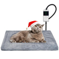 PatiencET Heated Cat Bed 18 x 28 Temperature Adjustable Cat Dog Heating Pad with Timer Indoor Pet Heating Pad for Cats Dogs Cat Warming Pad Bed with Metals Chew Resistant Cord
