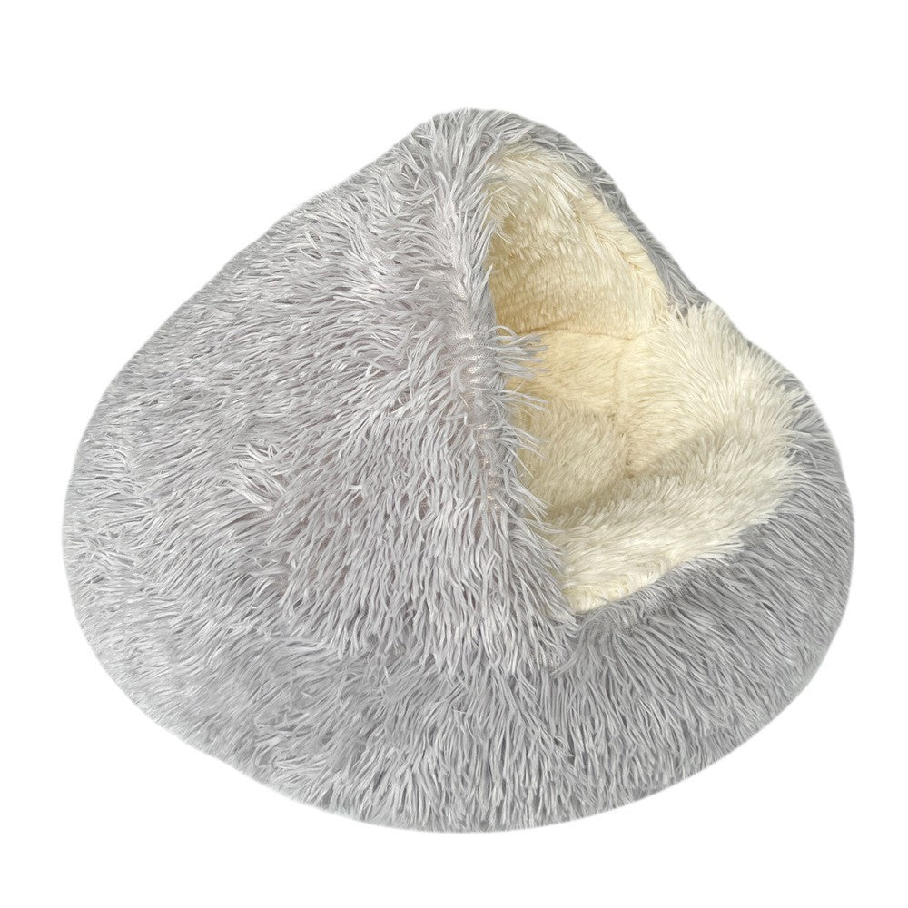 Winter Warm Pet Shell Semi-Enclosed Cat Bed