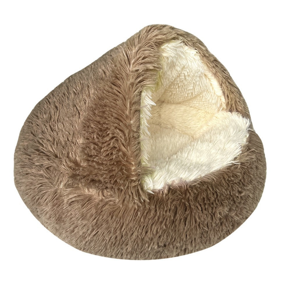 Winter Warm Pet Shell Semi-Enclosed Cat Bed